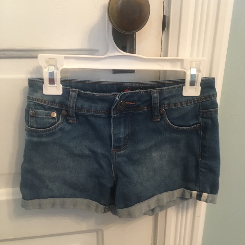 Petite jegging jean shorts